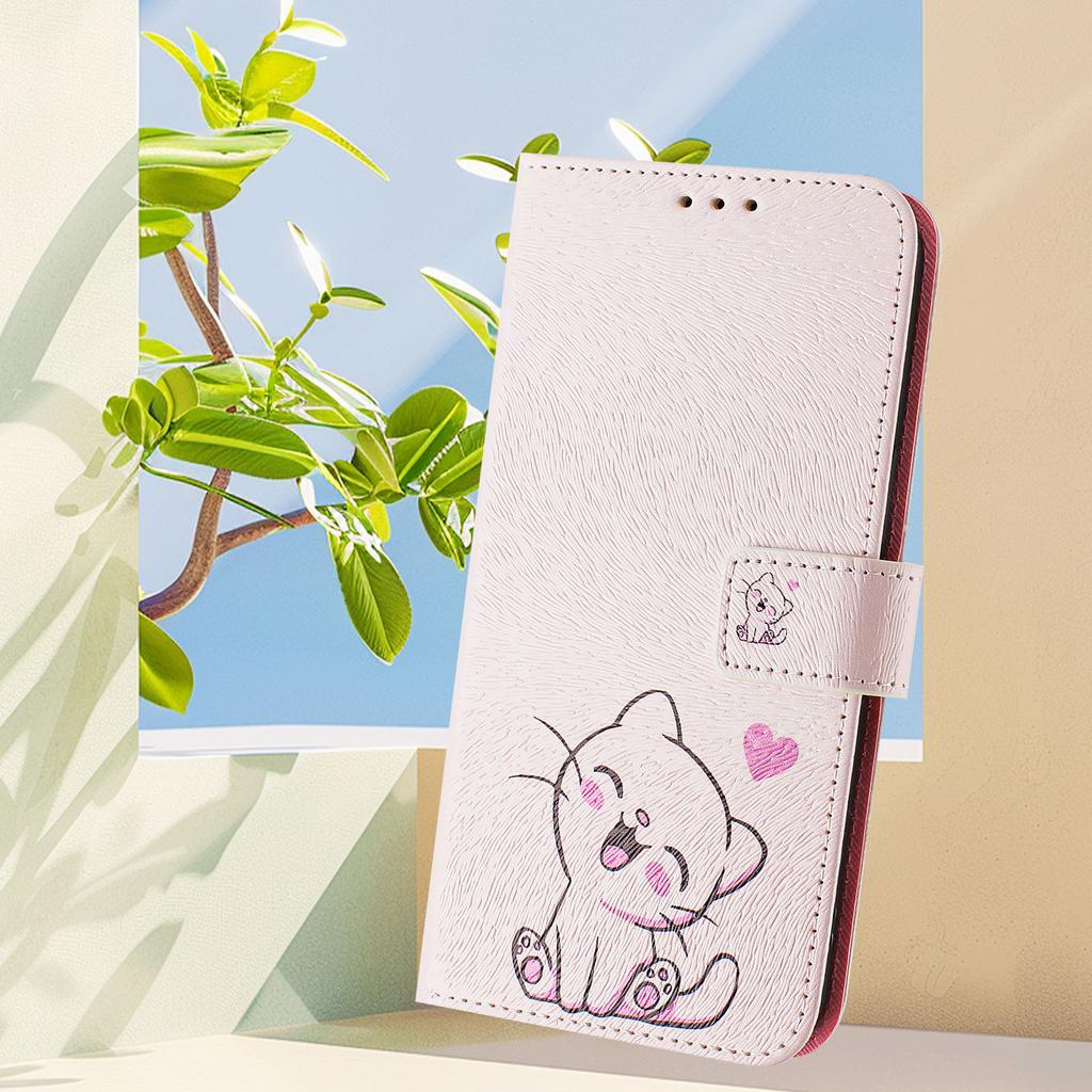 Cute Cat Luxury Painted Leather Case Wallet Book Style Cover for Oppo A72/A52/A92 4G,A36 4G,Reno 8/9,Realme 8/9/10/11/12...