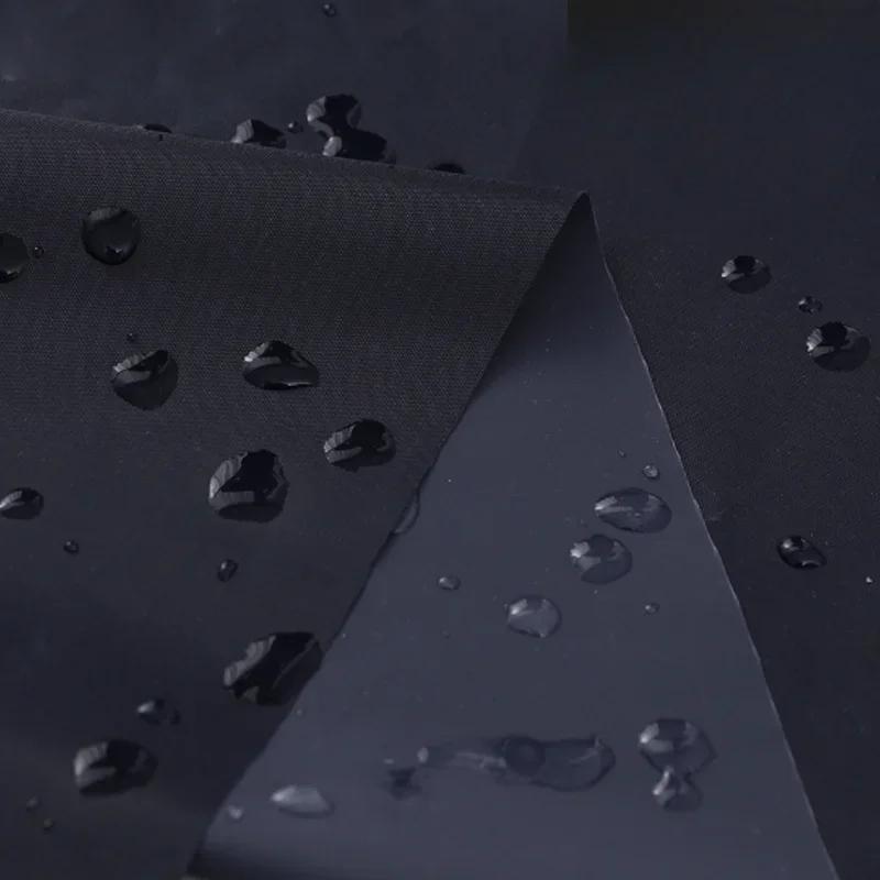 Плотная водонепроницаемая ткань на метры для пошива плащей, пальто, простой тонкой скатерти, текстиль, мягкий, удобный, черный, синий