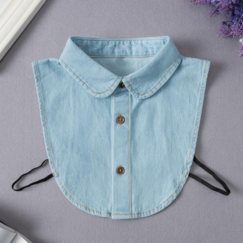 Korean Fake Collar for Children Denim Shirt Detachable Shirt Collar Boys Girls Neckwear Decorative Kids Faux Col