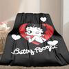 [Betty Boop Blanket] Creative Blanket for Women Men Family Friend on Birthday Mothers Fathers Day Valentines Day