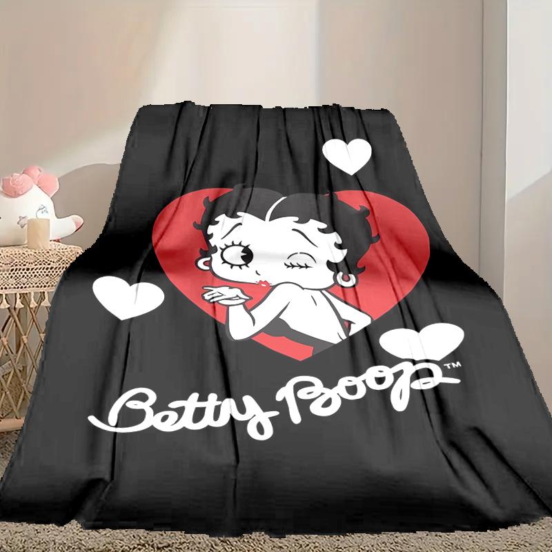 [Betty Boop Blanket] Creative Blanket for Women Men Family Friend on Birthday Mothers Fathers Day Valentines Day