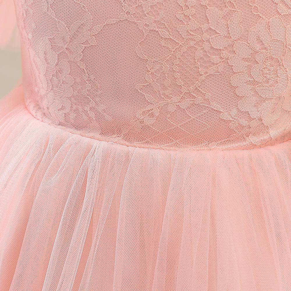 Длинное вечернее платье подружки невесты для девочек-подростков от 6 до 12 лет, детские платья для девочек, выпускное платье для причастия, кружевное платье для выпускного вечера