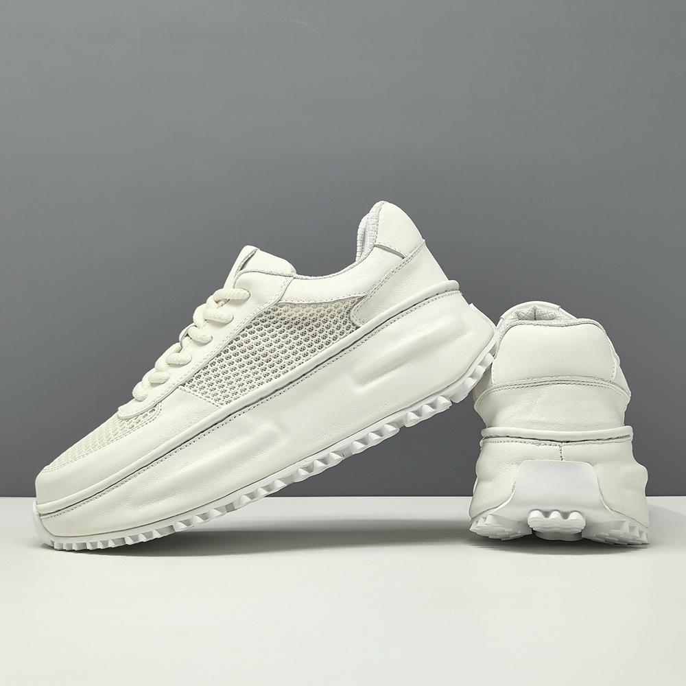 Raw platform dad shoes trendy shoes ins leather breathable casual shoes