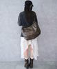 WEGO Tuck Design Big Shoulder Size Brown Bag, Gift, Simple, Women's, F,