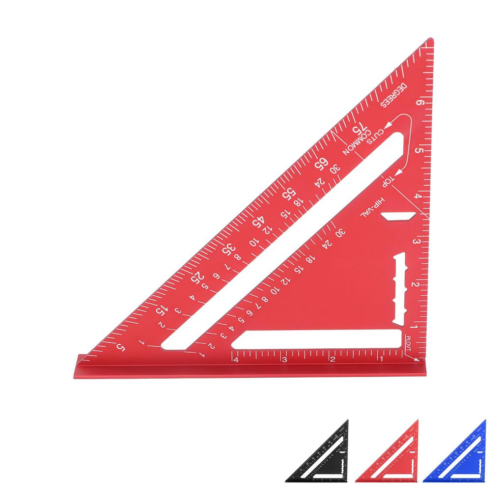 Carpenter Square 7in Woodworking Imperial Rafter Measuring Tool 90 45 Degree Metal Aluminum Alloy Tr