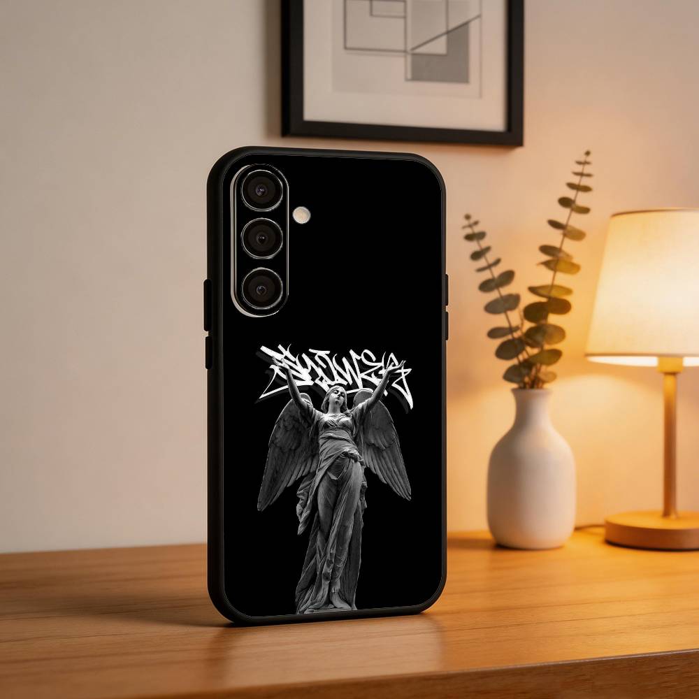1 шт. Чехол для телефона A-Angel S-Sculpture для Samsung A73,72,71,53,52,51,22,91,80, Мягкий черный чехол