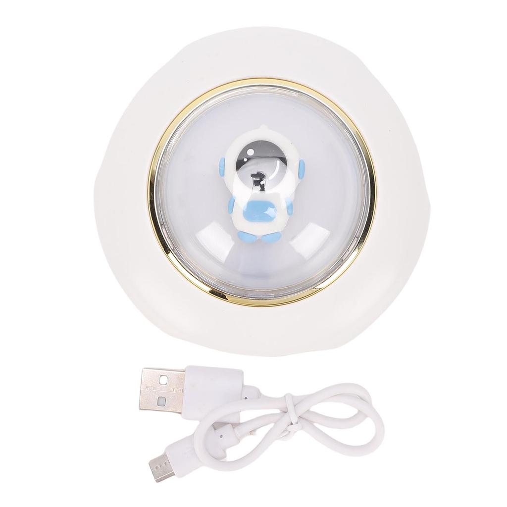 Small Hand Warmer with Night Light Astronaut Rechargeable Hand Warmer for Office Outdoor Travel White