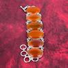 Carnelian Gemstone Bracelet Jewelry, 925 Solid Sterling Silver Bracelet, Handmade Jewelry ,Gemstone Bracelet, Adjustable Chain Jewelry Gift For Love