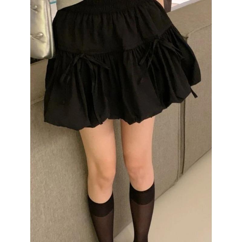 Летняя юбка-фонарик в стиле Харадзюку с эстетикой в стиле хип-хоп, белая милая мини-юбка А-силуэта, модные повседневные юбки для девушек в стиле корейской эмо-девушки