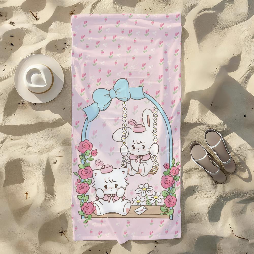 Cartoon Cute M-Mikko Towel For Swim Yoga Gym Quick Drying Soft and skin-friendly Beach Towels All-Season
