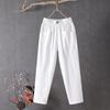 Summer Women's Pants Cotton Linen Casual Pants Loose Straight Pants Nine-point Haren Pants