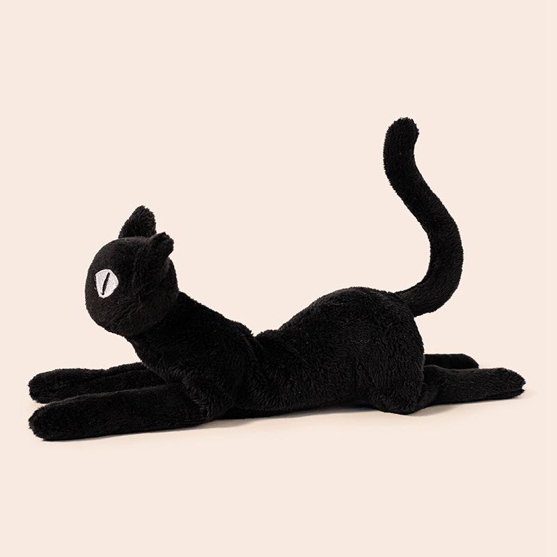 Новая черно-белая кукла-мешок с песком в виде кошки, плюшевая игрушка-кошка, детский подарок, украшение на день рождения