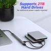 7-в-1 Usb C Hub 3.0 Type C 7-портовый мульти-сплиттер Otg USB-адаптер питания, совместимый с Macbook Pro