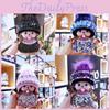 Crystal-studded Monchhichi Keychain Knit Hat Mink Pendant Arcade Prize Exchange Gift