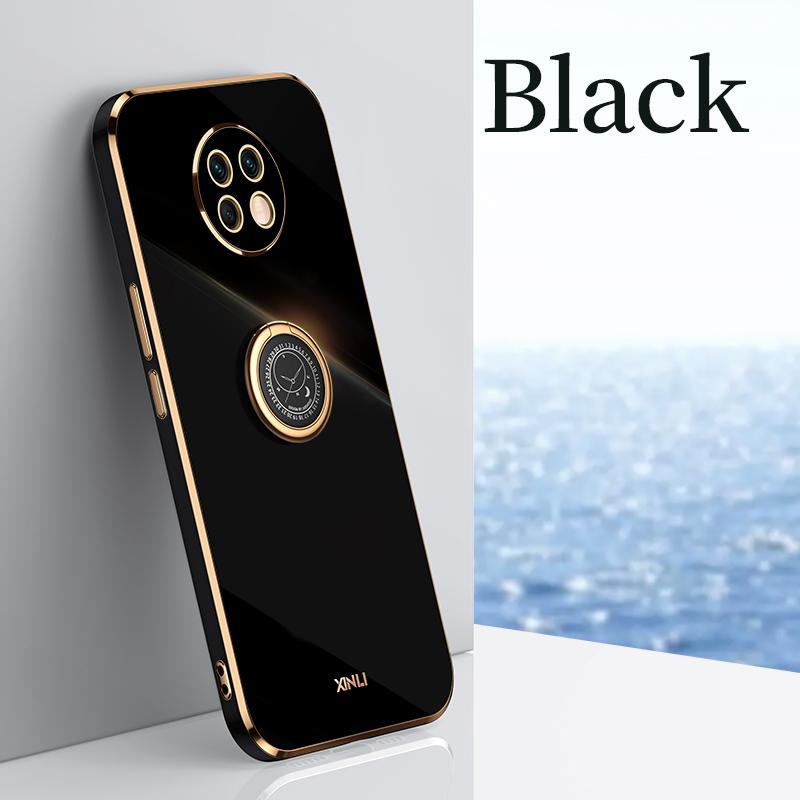 Чехол-держатель с квадратным пальцем для Xiaomi Redmi note 9T 9 T redmi9T note9 T Nfc, роскошный мягкий силиконовый чехол-подставка
