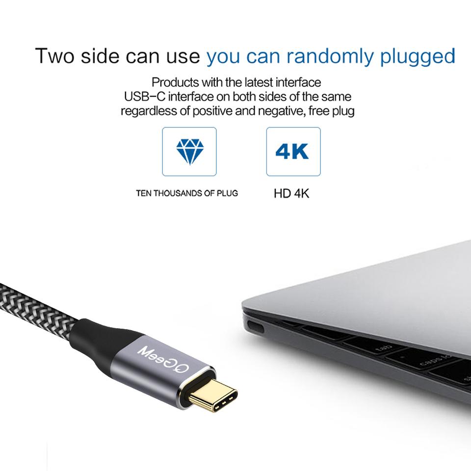 QGeeM Кабель USB C — HDMI, преобразователь HDMI Thunderbolt3 4K типа C для MacBook Huawei Mate 30, адаптер USB-C HDMI, адаптер USB типа C — HDMI