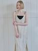 Avang Metal Pleated Layered Dress - Beige