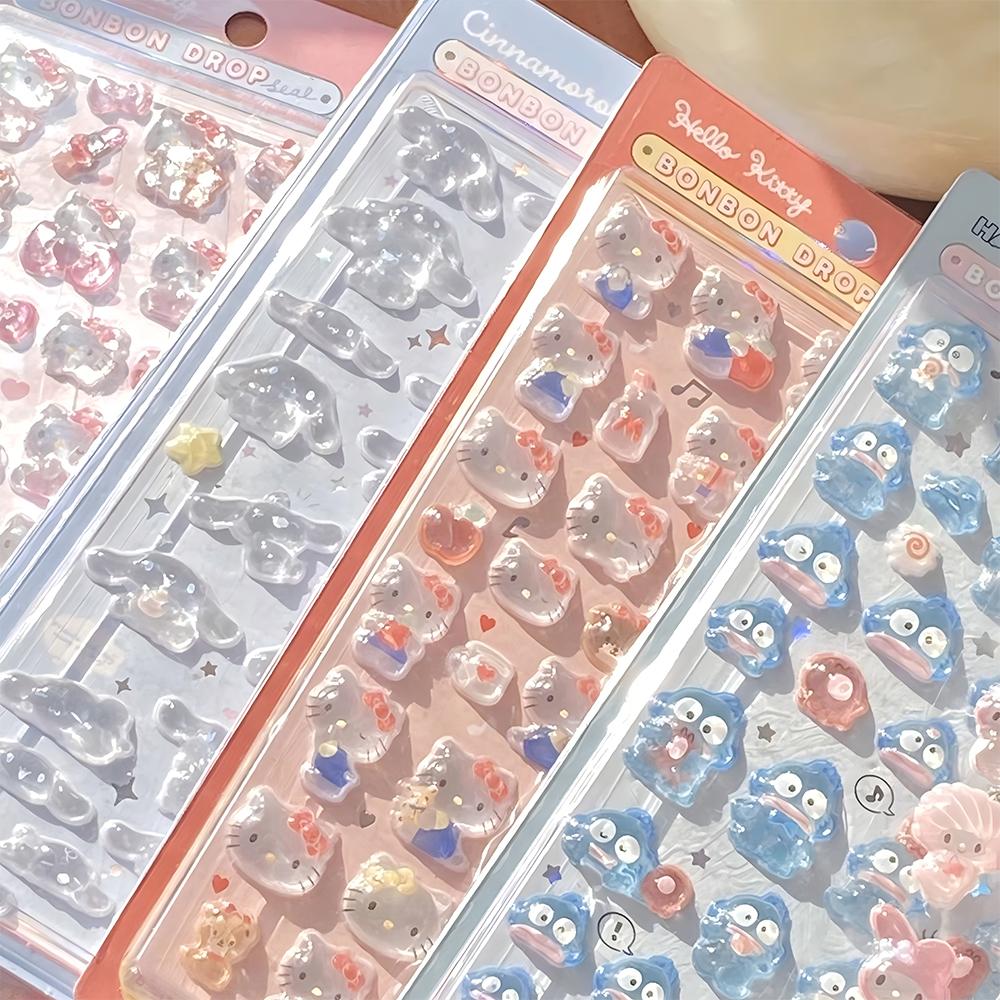 Стиль 7 Серия Sanrio 3D Наклейки Стереоскопический Рельеф Кристальный Пузырь Милые Мягкая Мелодия Куроми Мультяшные Наклейки-Награды для Детей Декор