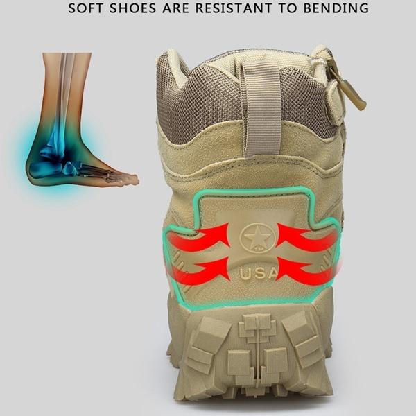 Военные армейские ботинки, мужские уличные тактические армейские ботинки, водонепроницаемые камуфляжные охотничьи ботинки, нескользящие ботинки для пустыни, походная обувь для мужчин