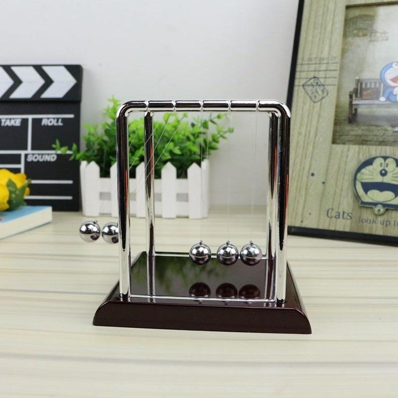 Creative Decorative Newton Billiards Balanced Balls Metal Handicraft Red Base Household Newton Billiards