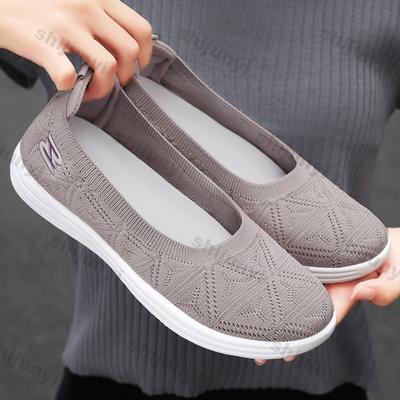 Модные Удобные Легкие Летние Женские Лоферы Дышащая Сетка Модная Повседневная Обувь Женские Перфорированные Увеличенные Плоские Туфли