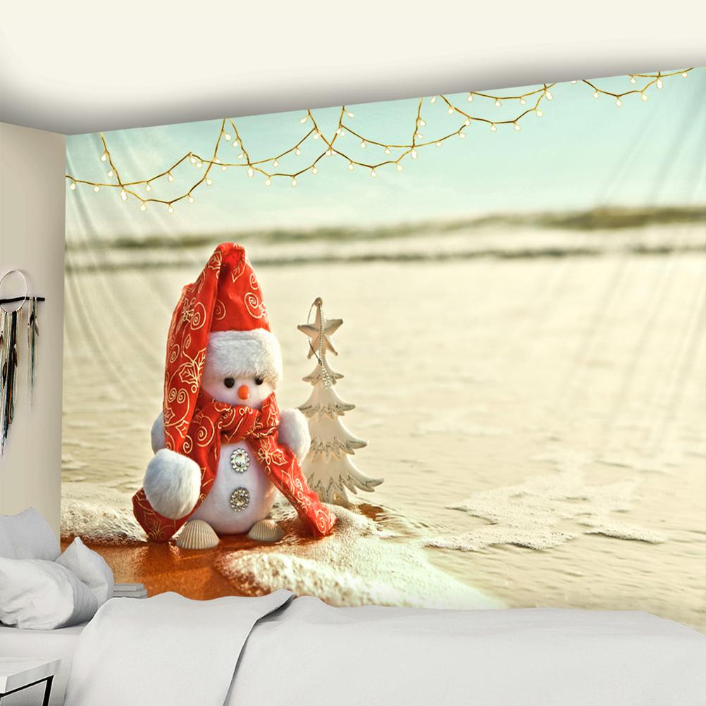 Украшение дома Рождественская серия Happy Christmas Печать Poly Poly Petrapeteta Настенный пейзажный фон Ткань Tapiz