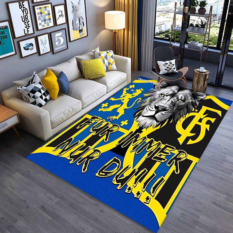 Portugal: Lion Emblem Green Shield carpet Suitable for all seasons floor mats Office chair cushion Fashion Bathroom mat
