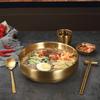 Korean Thick Heat Insulated Double Layer Kitchen Rice Food Container Rice Bowls Soup Bowls Flatware