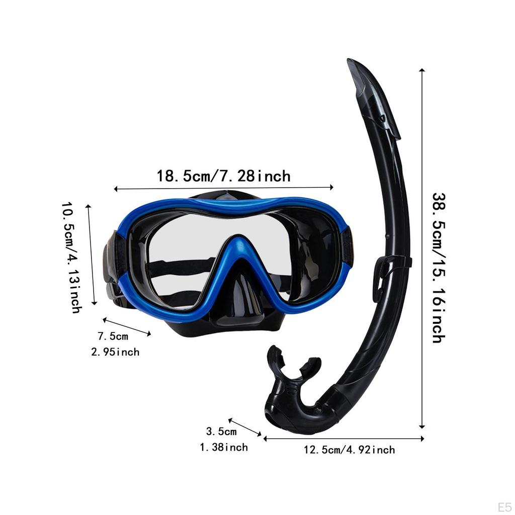 Набор для сноркелинга, дыхательная маска, удобная маска для дайвинга с широким обзором, очки для плавания