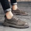 Кожаные мужские удобные повседневные туфли, классические мужские деловые туфли, универсальные мужские оксфорды на шнуровке, обувь для прогулок на открытом воздухе