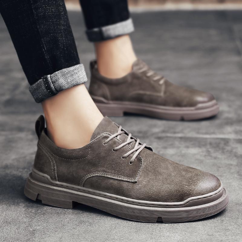 Кожаные мужские удобные повседневные туфли, классические мужские деловые туфли, универсальные мужские оксфорды на шнуровке, обувь для прогулок на открытом воздухе