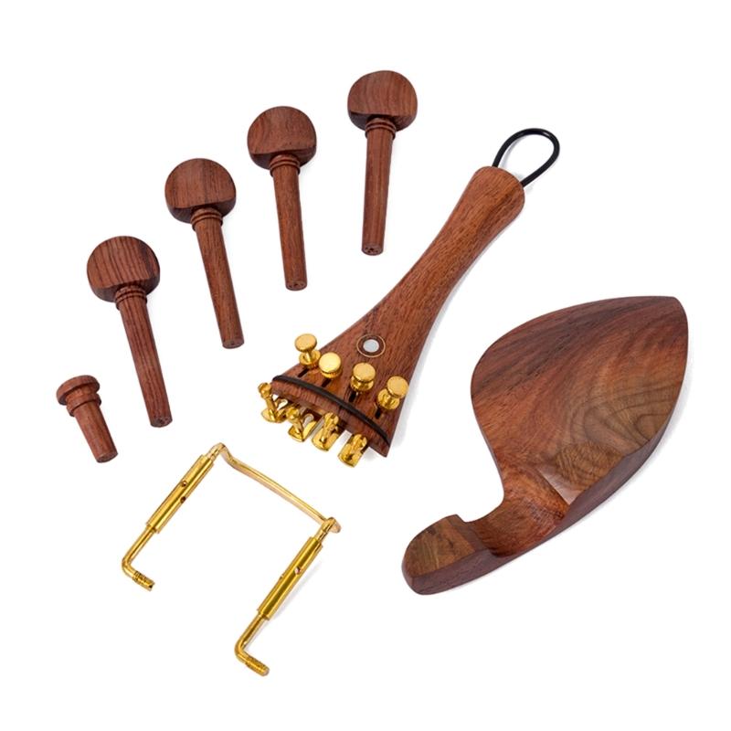 Подбородник Смычок Струнодержатель Колки Черный Подбородник для 4/4 Скрипки Замена