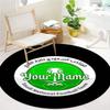 Saudi Football Crest Custom Name Round Area Rug Carpet Rug For Living Room Bedroom Sofa Playroom Decor Nonslip Floor Mat