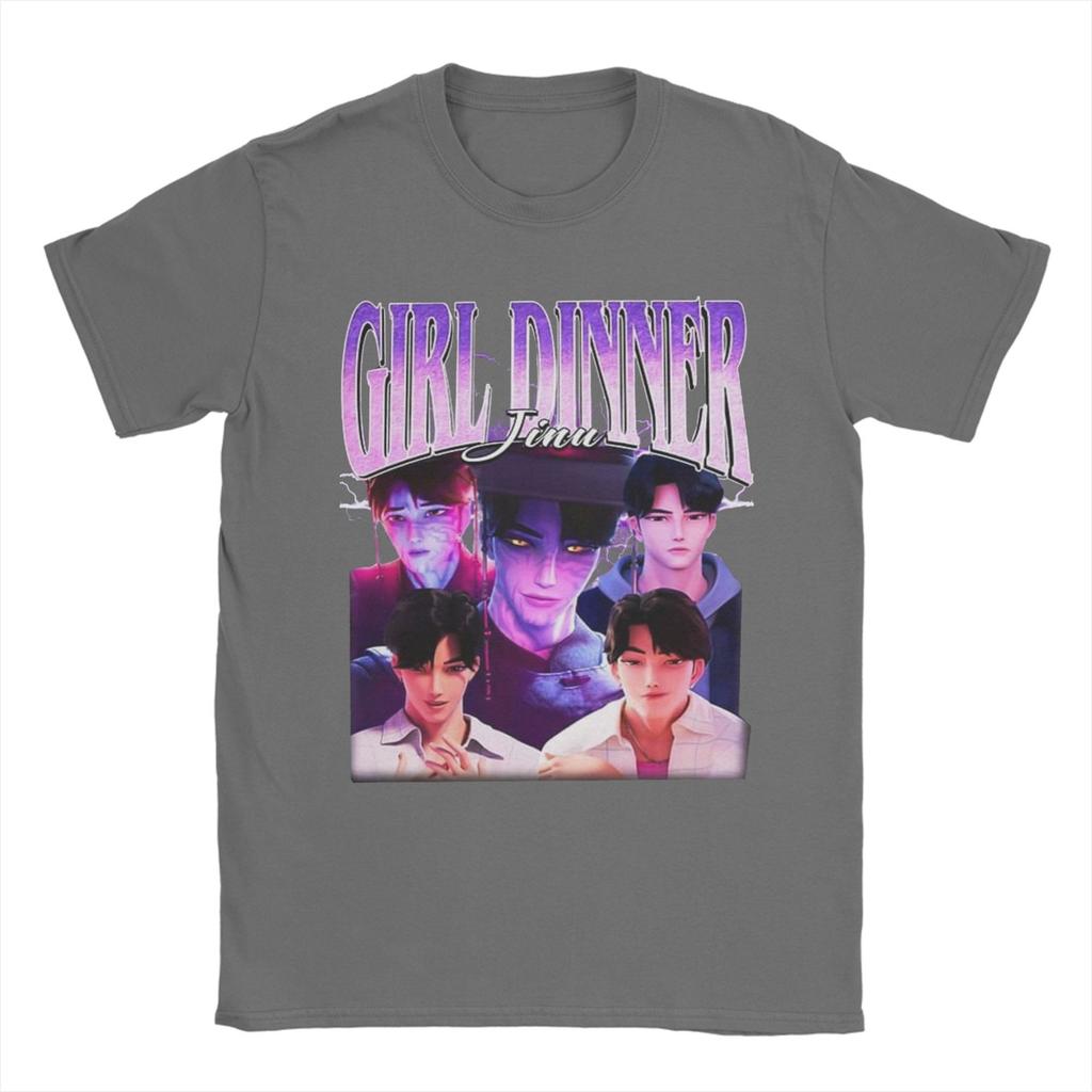 Girl Dinner Jinu Kpop Demon Hunters Villain T-Shirt Unisexs  Funny Pure Cotton T Shirts Summer  Design Oversized Clothing