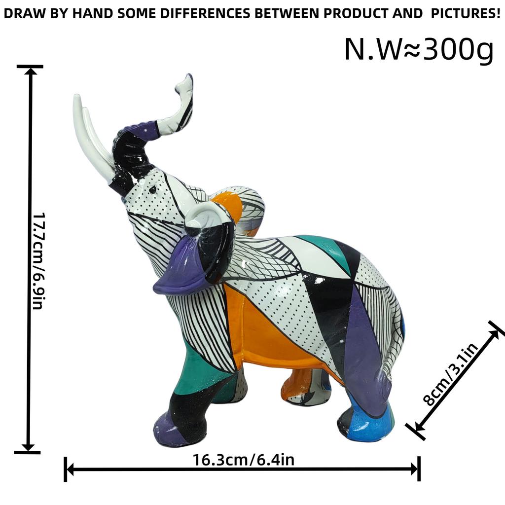 Европейские и американские креативные красочные украшения в виде слона для дома, гостиной, винного шкафа, входной двери, украшения из смолы