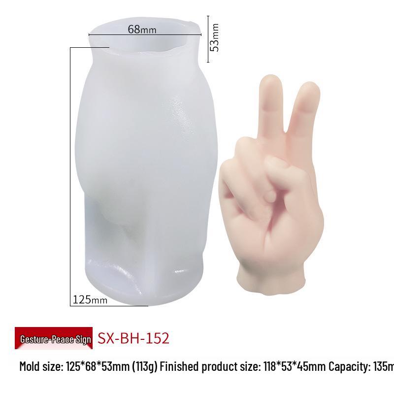 Форма для свечи с жестом руки «Три веры» для изготовления ароматических свечей и диффузоров своими руками