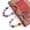 Семицветный чакра-браслет из натуральных камней и кристаллов, плетеный
