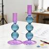 Colored Glass Candle Holders for Home Wedding Room Decoration Taper Candle Holders Romantic Table Centerpieces Ornaments