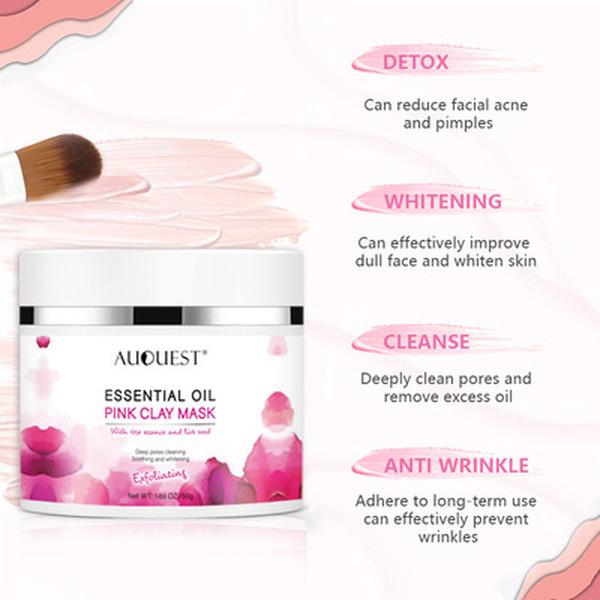 Восстанавливает жирную кожу. Розовая грязевая маска очищает поры от угрей и прыщей. Розовая грязевая маска восстанавливает жирную кожу.