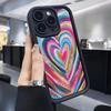 Чехол в стиле «Радужное сердце с пазами» для iPhone Pro Max 14/15/16/17