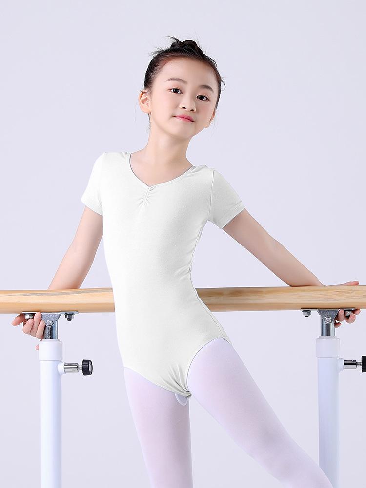 Летняя одежда для танцев с коротким рукавом Yiling Ballet для девочек - Летние модели для детских тренировок