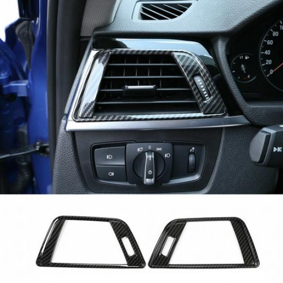 Carbon Fiber ABS Side Air Vent Outlet Cover For BMW 3 4 Series F30 F34 2013-