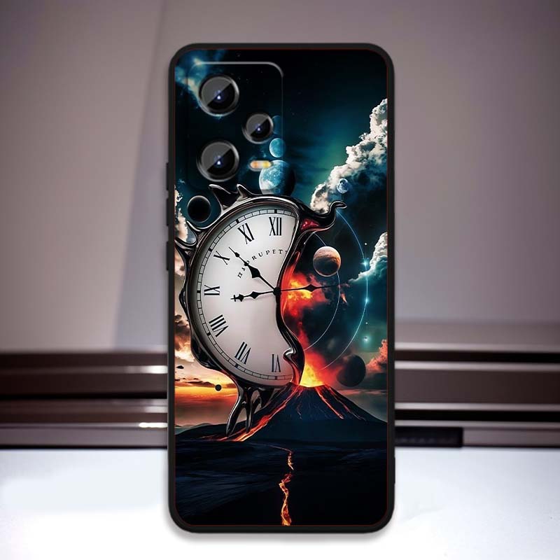Винтажная иллюстрация компаса Для Xiaomi Redmi Note 15 14 13 12 12S 11E 11 11S Pro Plus 4G 5G Черный Мягкий ТПУ Чехол для телефона