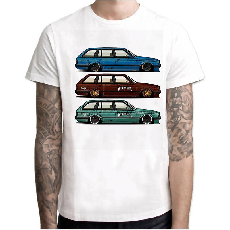 Harajuku Cool Automotive Car Turbo E30 E36 E46 T Shirt Men Anime T-shirts Tee Shirt Homme TShirt Male Streetwear Camisetas