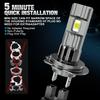 2Pcs H7 LED Powerful Headlight Bulbs Mini Wireless 100W 25000LM 6500K CSP for Car Headlamp Auto Diode Lamps H7 Turbo Led Automobile Play&Plug 12V