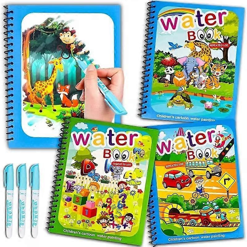 Drawing Coloring Pages for Kids Magic Water Book with Pencil 2 to 4 Year Old Kids Learn Education Smile