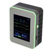 Air Quality Meter 6 In 1 CO2 PM2.5 HCHO TVOC Temp Humid Smart Detect Tester Indoor Battery Powered Black and Green