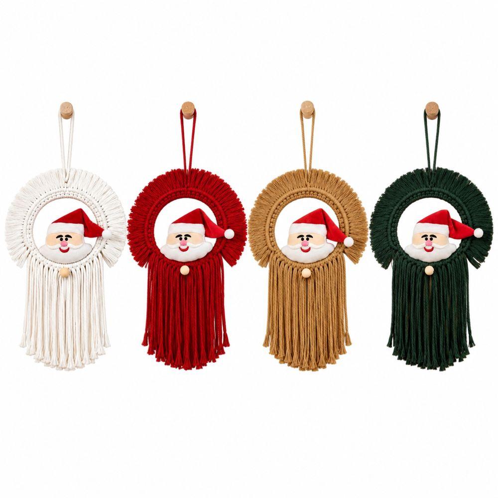 Round Shape Santa Claus Wall Hanging 20x30cm Santa Christmas Decoration Kids Room Decoration