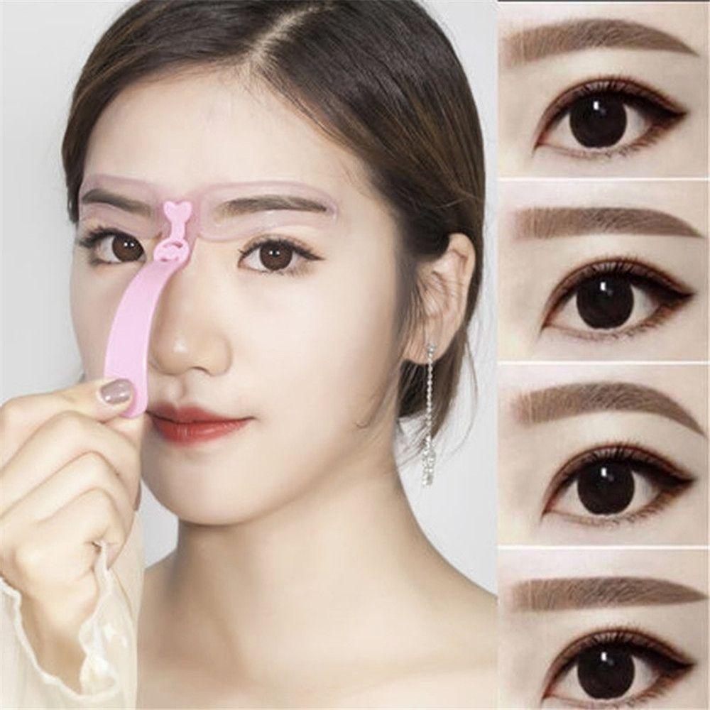 Makeup Tool Reusable Brow Grooming Card Eyebrow Stencils Kit Shaping Template Eyebrow Definition