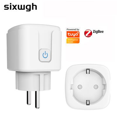 Разъем Sixwgh Zigbee, адаптер европейского стандарта Tuya, умный дом, беспроводной пульт дистанционного управления, умная розетка, розетка, поддержка Google Home Alexa